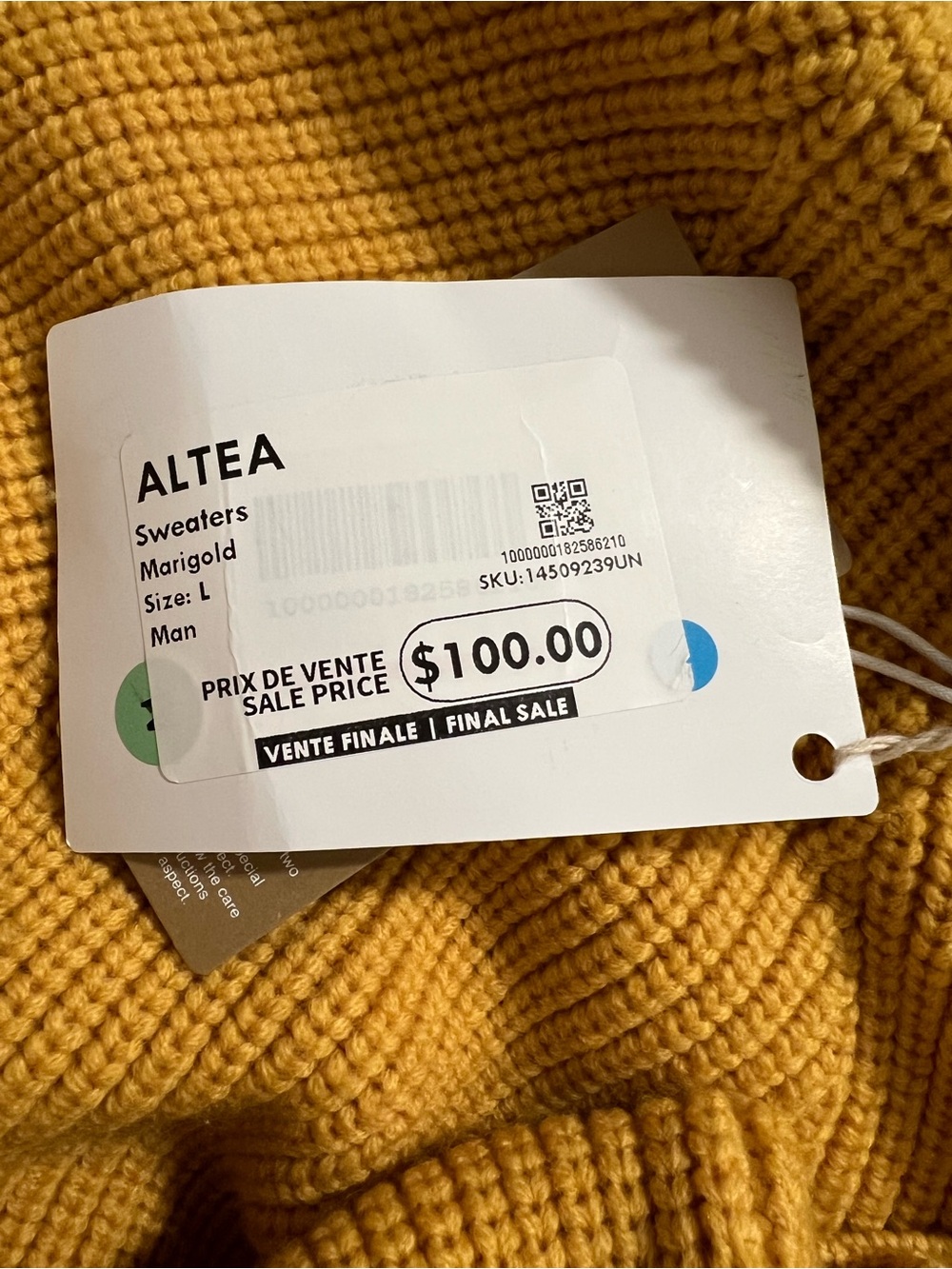 Altea Marigold Crewneck Knit Sweater - Yellow